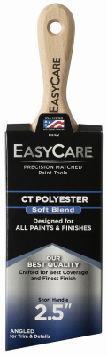 EasyCare 113102TV Short Angled Sash Paint Brush, Wood Handle, 2-1/2 In. - Quantity 6