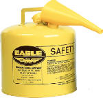 Eagle Manufacturing Company UI50FSY Safety Diesel Gas Can, Yellow Type I, 5-Gallons - Quantity 1
