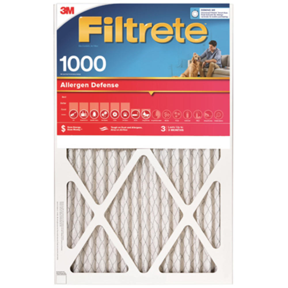 3M 9823DC-6 Allergen Defense Red Micro Pleated Air Air Filter, 3 Months, 14x24x1-In.