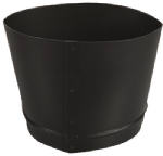 Imperial BM0040 Black Stove Pipe Oval-To-Round Adapter, 24 Gauge, 8 In. - Quantity 1