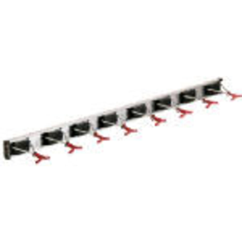 Crawford Products 36360-6 36-In. 8-Hook Rail Wall Rack - Quantity 1