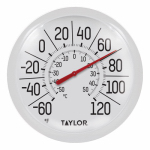 Springfield Taylor 6669527 8 in. Plastic Dial Thermometer, White