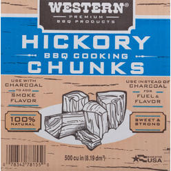 Western 78055 Grill Cooking Chunks, Hickory, 570-Cu. In. - Quantity 1