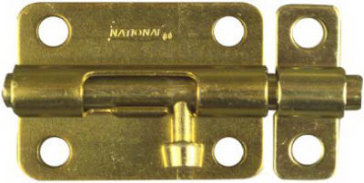 National Mfg. N151-589 Door Barrel Bolt, Dull Brass, 3-In. - Quantity 1