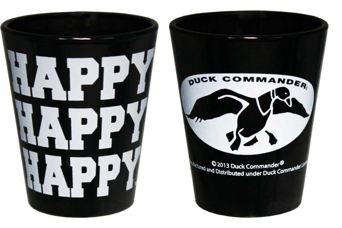Just Funky Duck Dynasty Duck Commander Happy Happy Happy Shot Glass