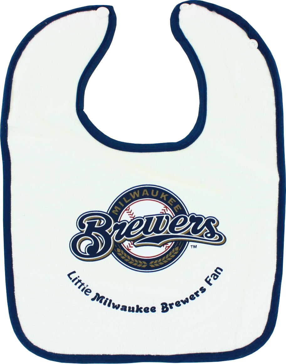 McArthur Milwaukee Brewers Little Brewers Fan Snap On Baby Bib