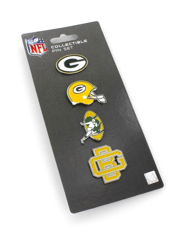 Aminco Green Bay Packers Logo Evolution 4 Pin Set