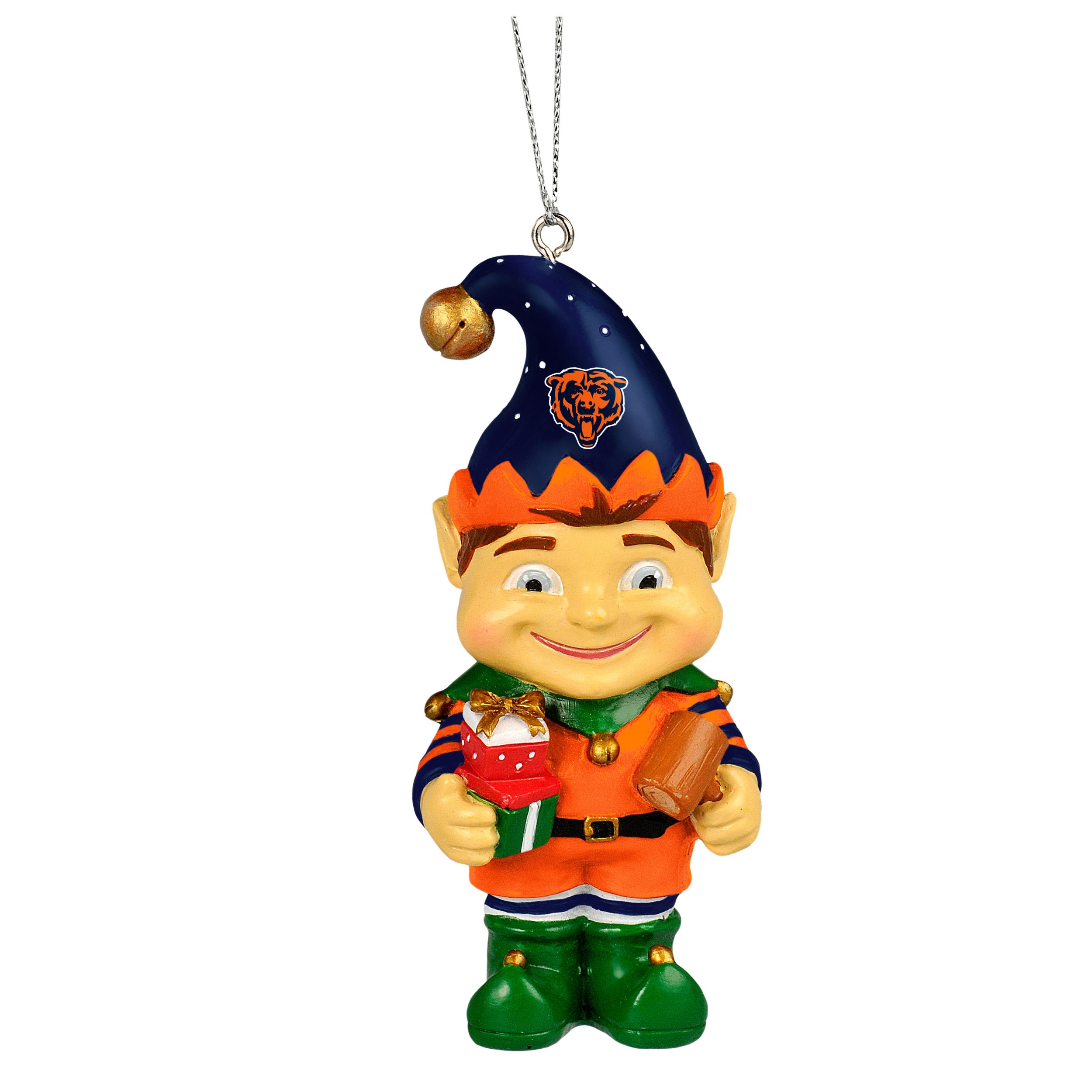 Forever Collectibles Chicago Bears Resin Elf Ornament