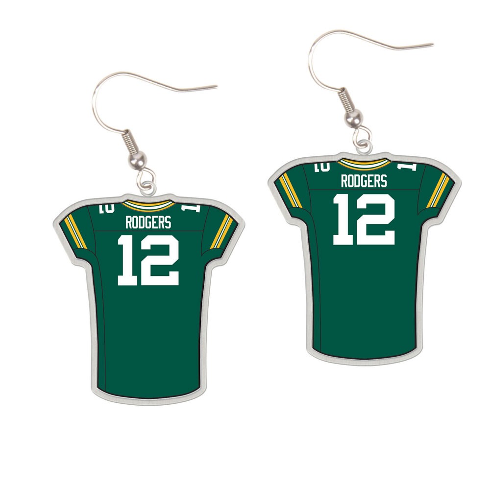 Wincraft Green Bay Packers 12 Aaron Rodgers Dangle Jersey Earrings Kmart