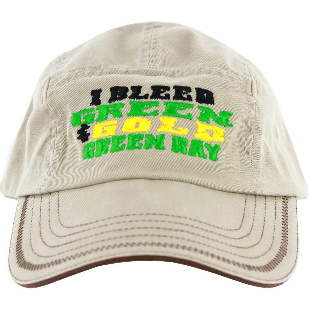 Green Bay Packers I Bleed Green Gold Adjustable Strapback Hat