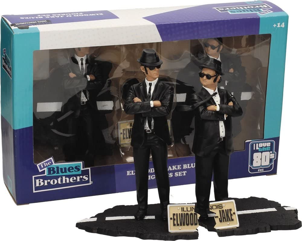 SD Toys The Blues Brothers Jake and Elwood 7-Inch Movie Icons Statue Set