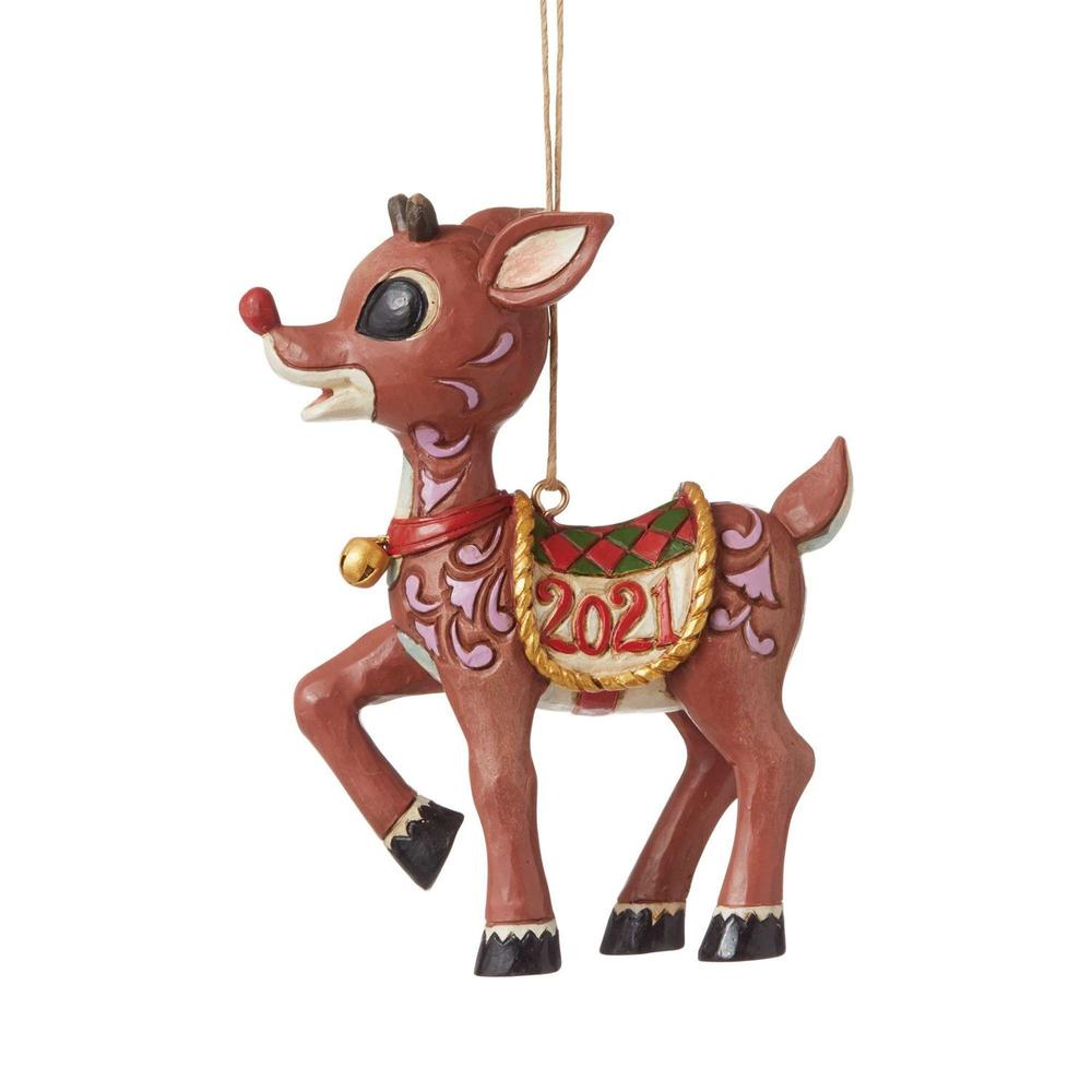 Enesco Rudolph the Red-Nosed Reindeer Dated 2021 Ornament