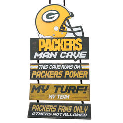 Foco Green Bay Packers Man Cave Hanging Wall Sign