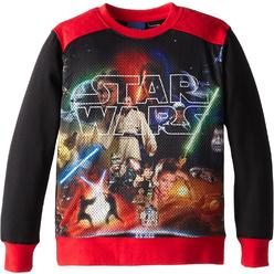 Mad Engine Star Wars The Big Picture Little Boys' Sublimated Mesh Crew Neck Sweatshirt