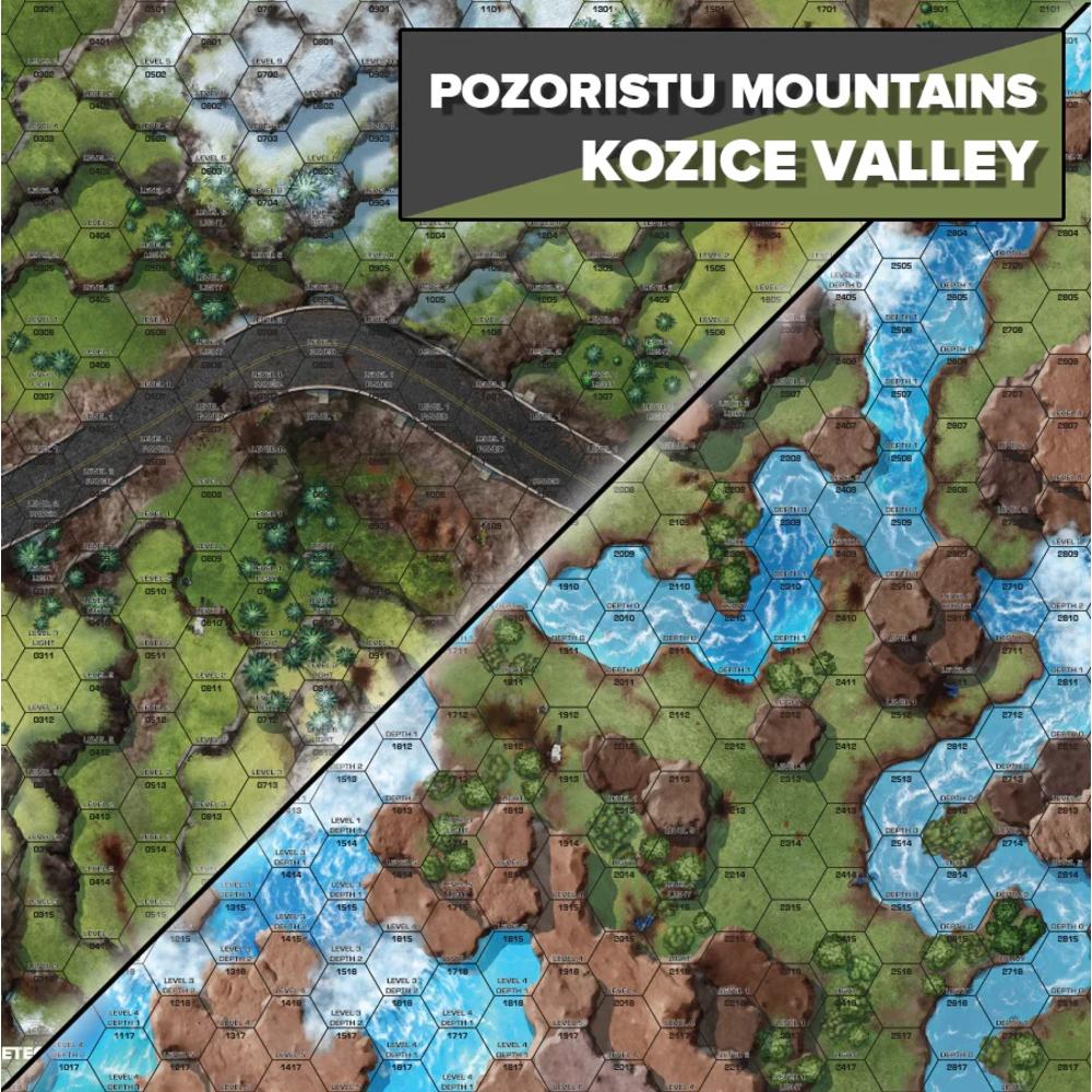Catalyst Game Labs BattleTech Battle of Tukayyid Battlemat: Pozoristu Mountains/Kozice Valley