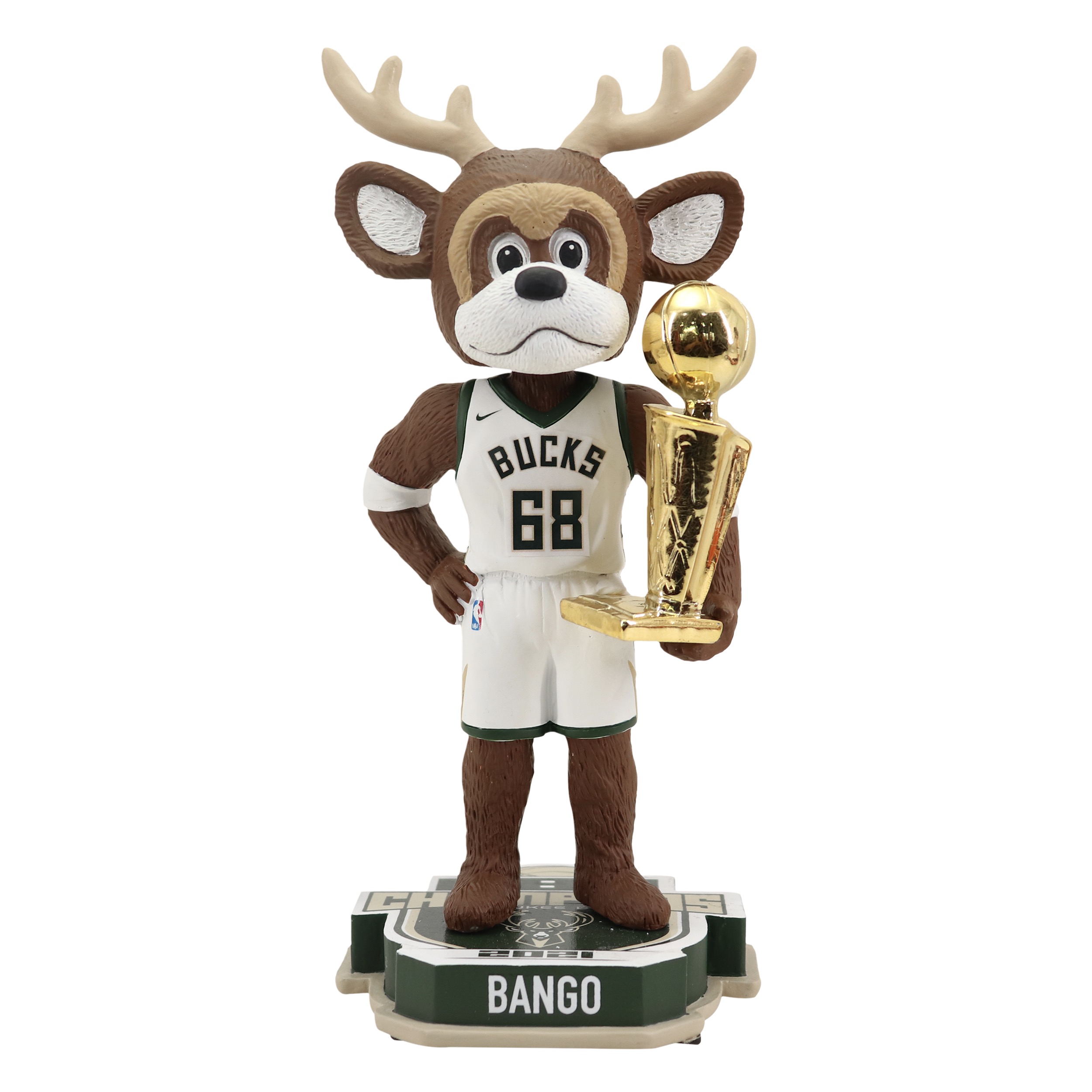 Foco Milwaukee Bucks Bango 2021 NBA Champions Mascot Bobblehead