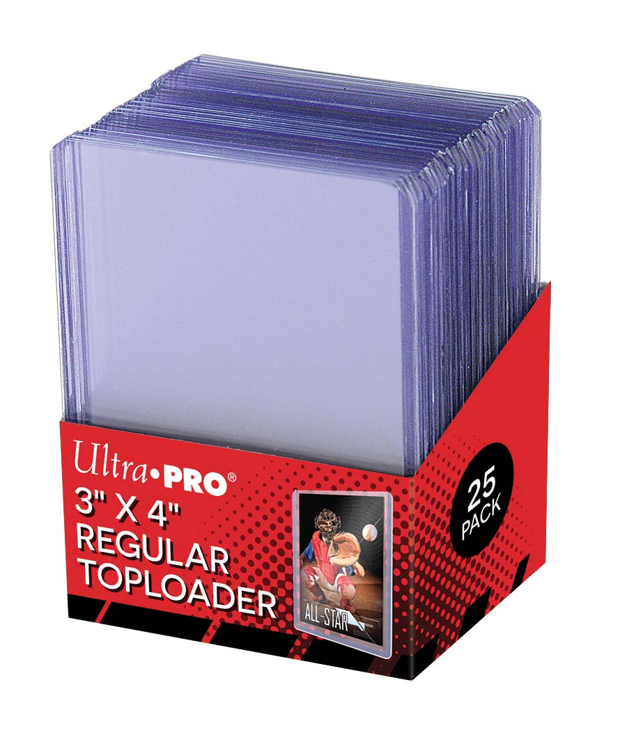Ultra Pro 3" X 4" Clear Regular Toploader, 25ct