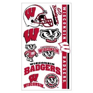 Wincraft University of Wisconsin Badgers Temporary Tattoos