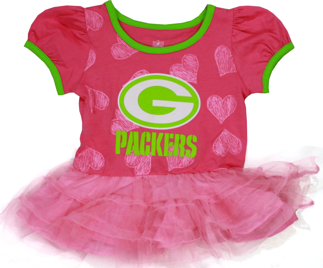 Genuine Outer Stuff Green Bay Packers Little Girls' Love to Dance Pink Tutu