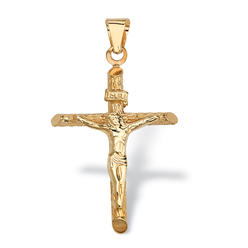PalmBeach Jewelry 14k Yellow Gold Crucifix Pendant