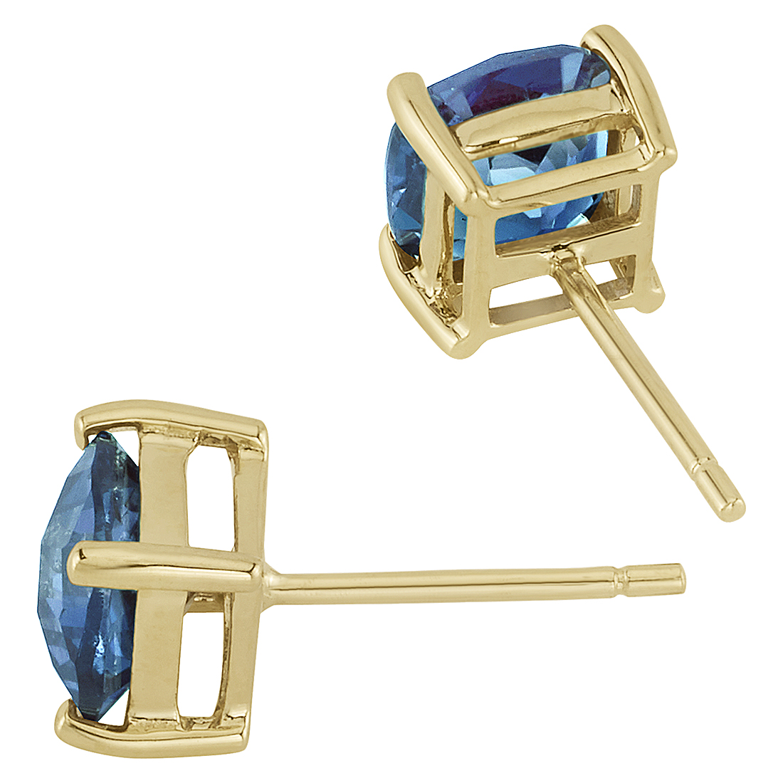 Peora 14k Yellow Gold Cushion Cut 2 50 Carats Created Alexandrite Peora 14k Yellow Gold Cushion Cut 2 50 Carats Created Alexandrite Stud Earrings