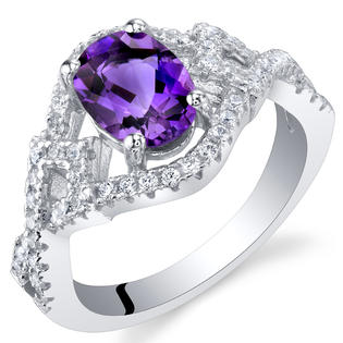 peora Peora Amethyst Sterling Silver Lace Ring