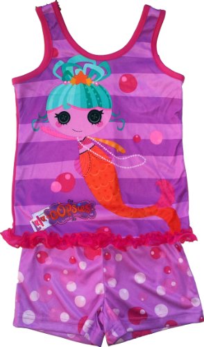 Lalaloopsy Lala Oopsie Mermaid Water Lily Girl's 2 Piece Pajama Short Set (7/8)
