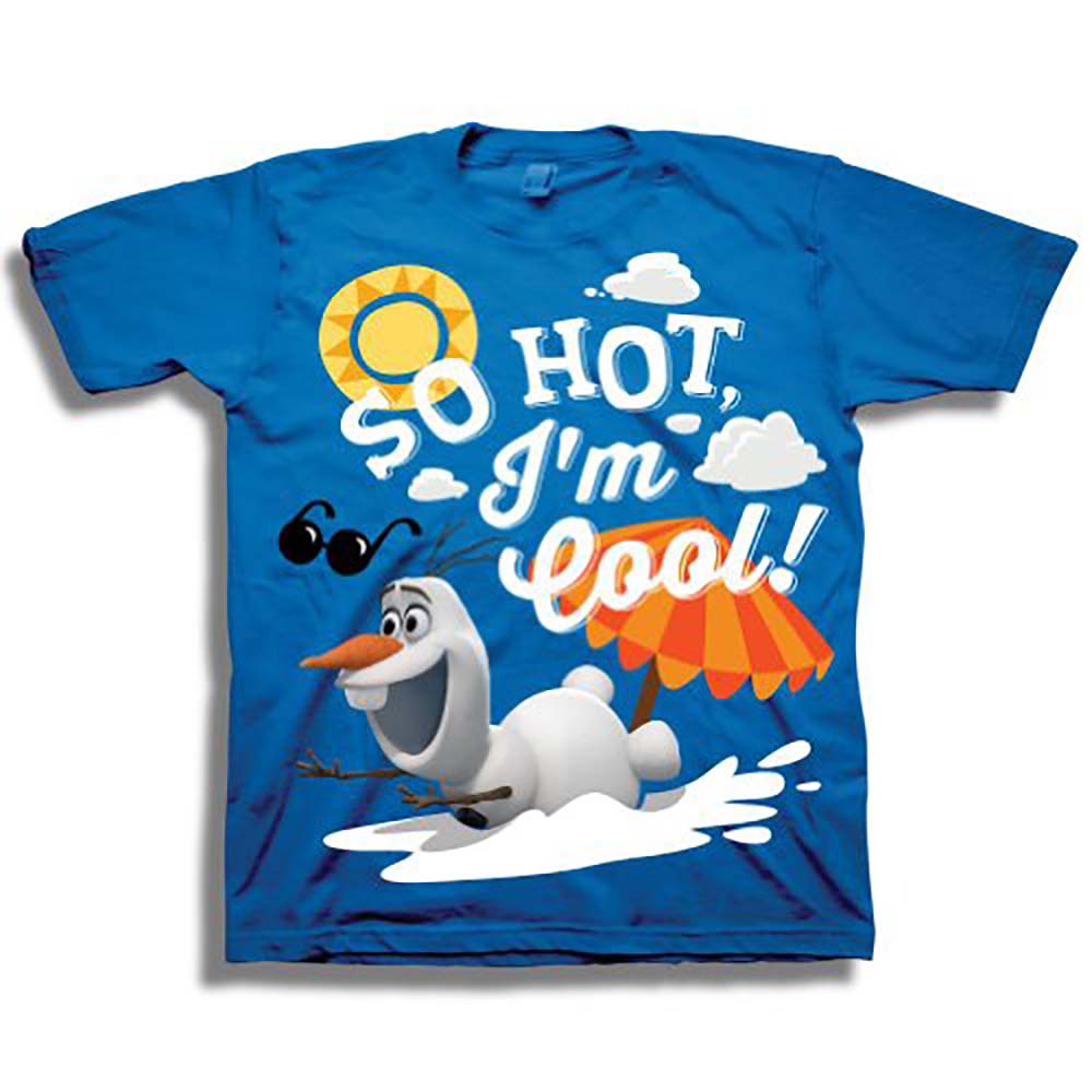 : Disney Frozen Toddler Boys Snowman Olaf So Hot I'm Cool T Shirt (2T)