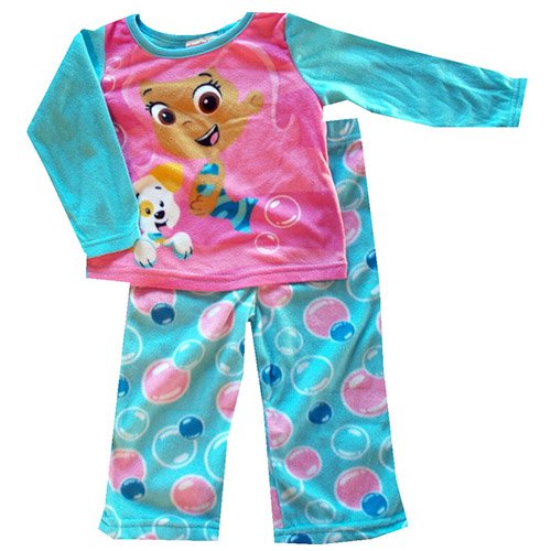 Nickelodeon Nick Jr. Bubble Guppies Toddler Girls Fleece Pajama (4T)