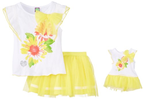 Dollie & Me Girls 2-6X 2-Piece Skirt Set, Yellow, 6 [Apparel]