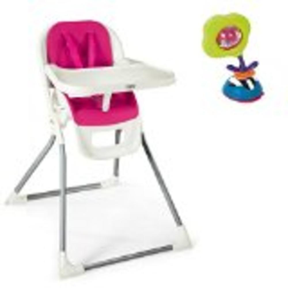 Mamas & Papas Pixi High Chair w Babyplay High Chair Rattle (Pink)