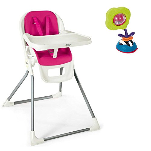 Mamas & Papas Pixi High Chair w Babyplay High Chair Rattle (Pink)