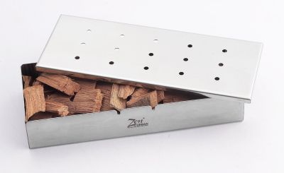 Zen Urban Stainless Steel Wood Chip Smoker Box for Charcoal or Gas Grill