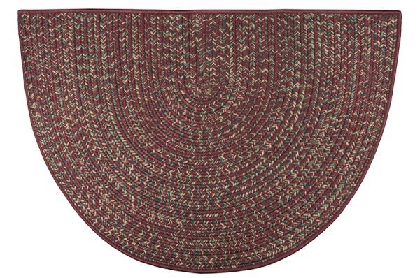 Good Of The Woods Braided Multicolor Hearth Rug - Red
