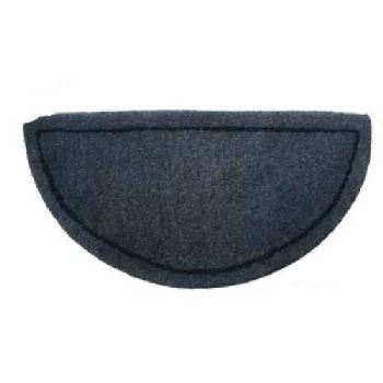 UniFlame Gray Hand-Tufted 100% Wool Hearth Rug