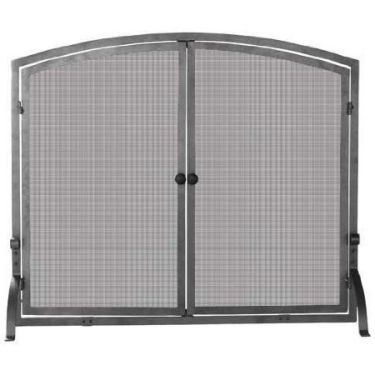 UniFlame Single Panel Olde World Iron Screen W/Doors, Large