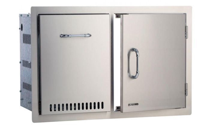 Bull Outdoor Products Bull Outdoor Door/Propane Drawer Combo - Stainless Steel