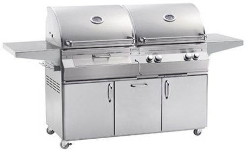 Kenmore Burner Charcoal Gas Combo Grill Chrome Fire Magic A830s6ean61cb Aurora Gas Charcoal Combo Portable Grill Natural