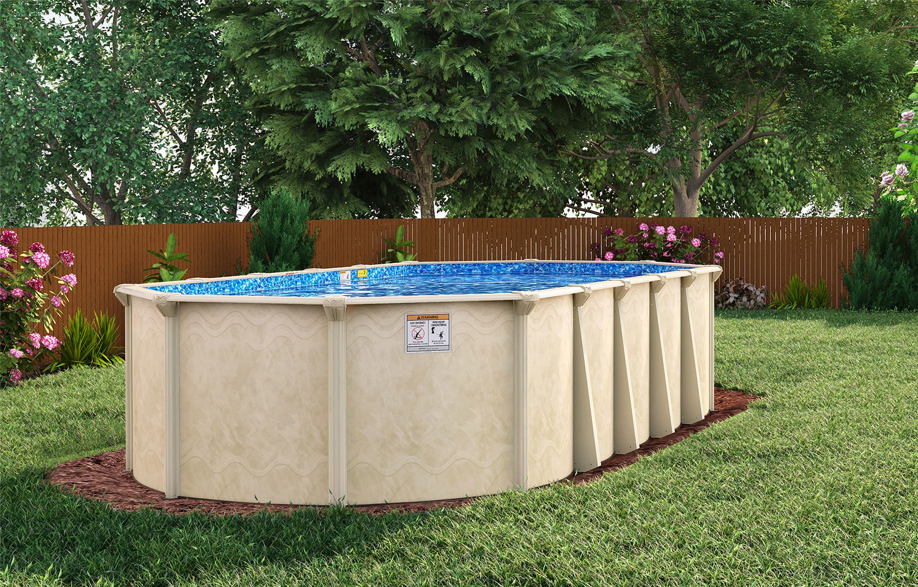 Embassy 20' x 12' Sunnylea Oval Above Ground Pool with 52" Wall