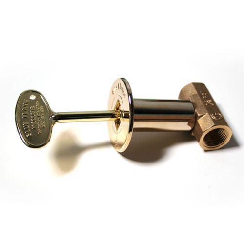 Canterbury Straight Multi-Turn Brass Valve With 3" x 0.25" to 0.31" Brass Key