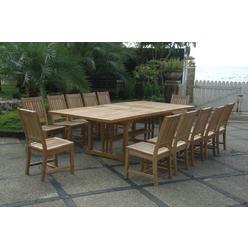 Anderson Teak Set-08 106 in. Sahara Rectangular Double Extended Dining Table