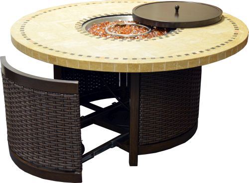 Patio Resort Bdrft Bermuda 48 Round Fire Table With Burner Patio Resort Bdrft Bermuda 48 Round, Bermuda Patio Furniture Reviews
