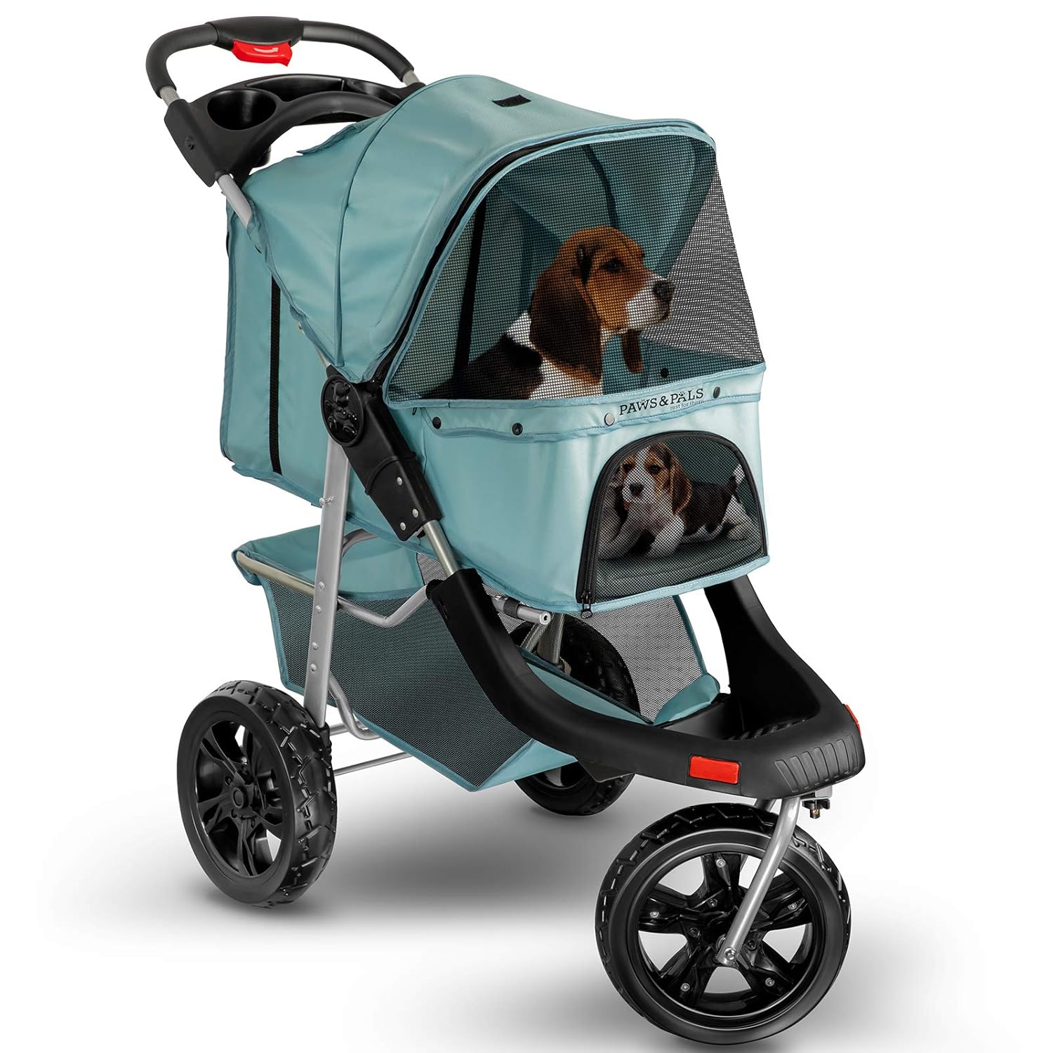 Paws & Pals Pet Stroller 3Wheel Deluxe Jogger