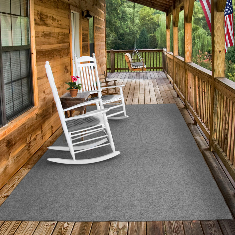 House, Home and More Indoor/Outdoor Carpet - Gray - 6' x 20'