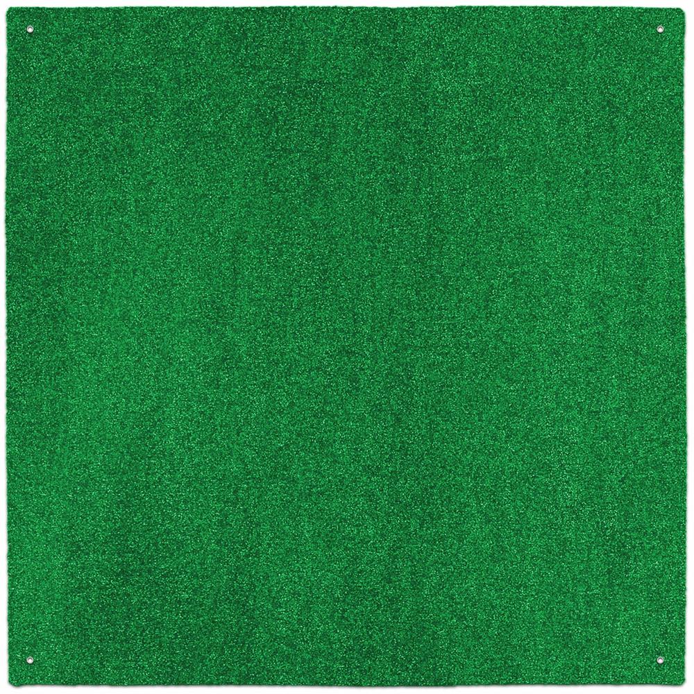 House, Home and More Outdoor Turf Rug - Green - 8' x 8'