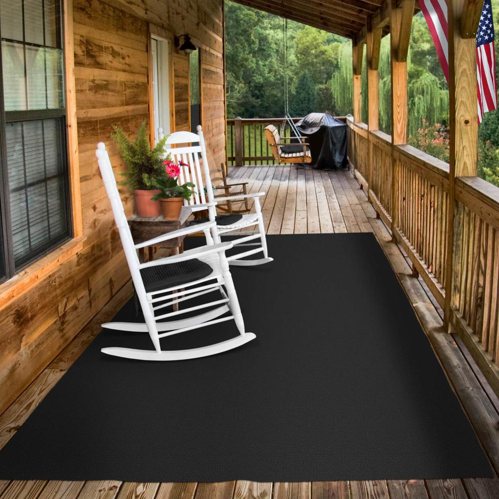 House, Home and More Indoor/Outdoor Carpet - Black - 6' x 30'