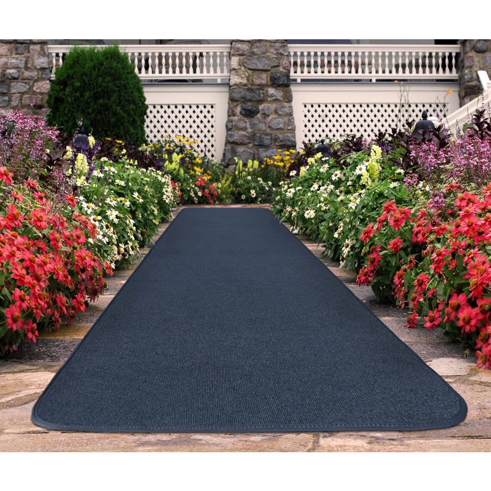 House, Home and More Outdoor Carpet Runner - Blue - 3' x 15'