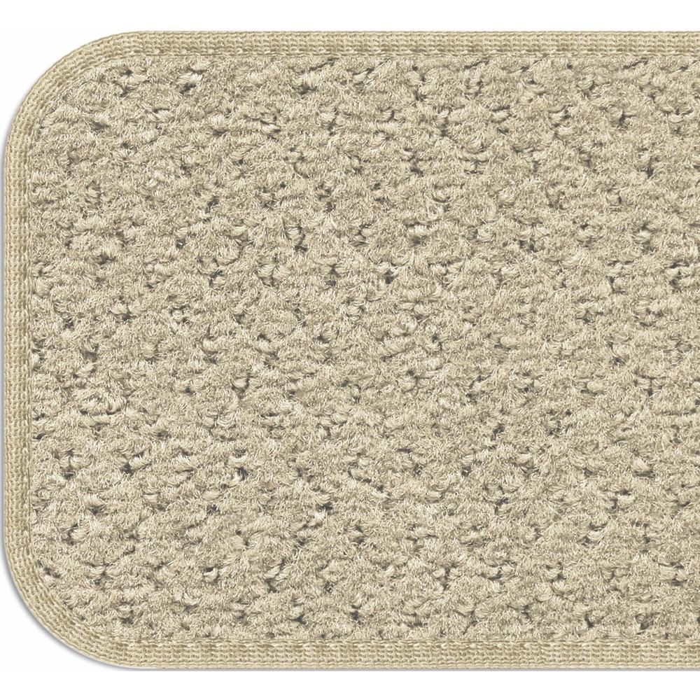 House, Home and More Set of 12 Skid-resistant Carpet Stair Treads - Ivory Cream - 8 In. X 27 In.