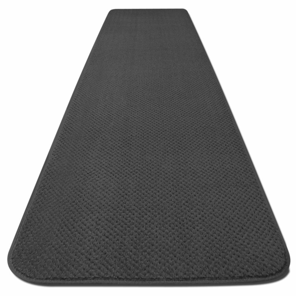 House, Home and More Skid-resistant Carpet Runner - Gray - 8 Ft. X 36 In.