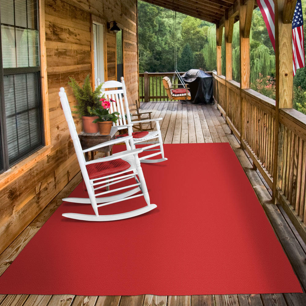 House, Home and More Indoor/Outdoor Carpet - Red - 6' x 30'
